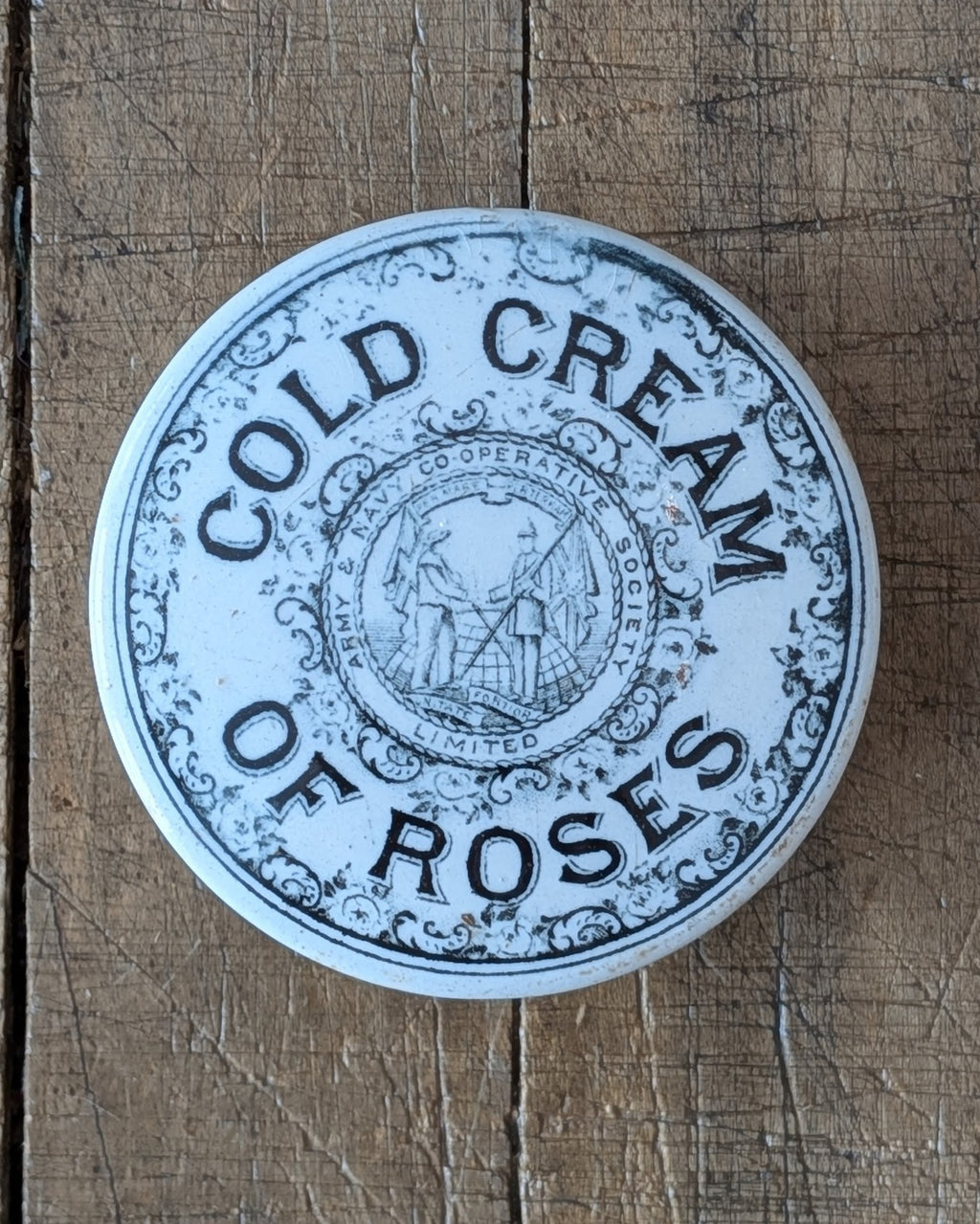 Victorian Army & Navy Co-Operative Society Cold Cream of Roses Lidded Pot