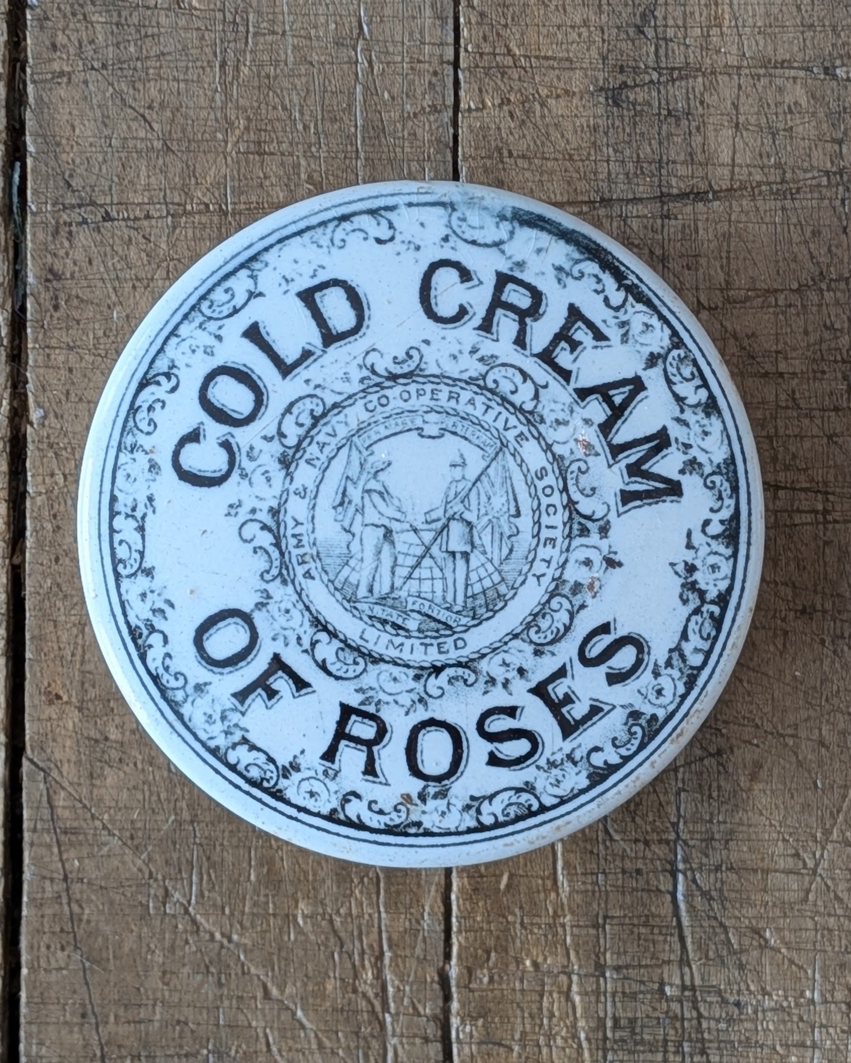 Victorian Army & Navy Co-Operative Society Cold Cream of Roses Lidded Pot