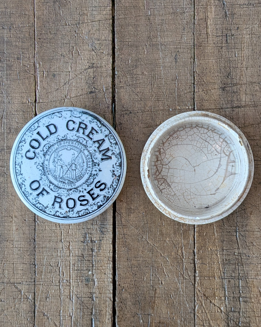 Victorian Army & Navy Co-Operative Society Cold Cream of Roses Lidded Pot