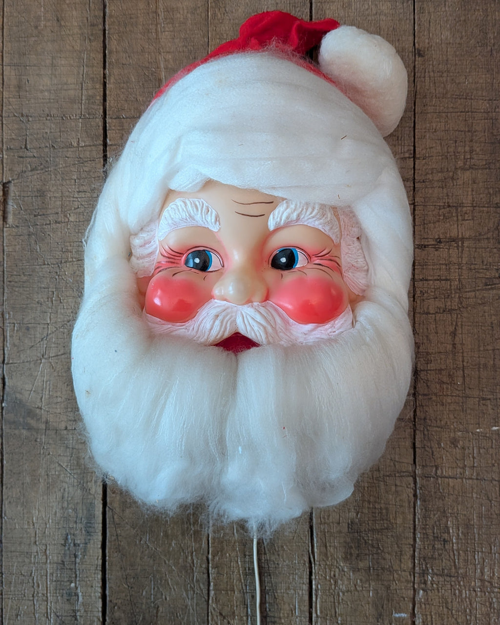 Vintage Santa Head Pull-String Music Box