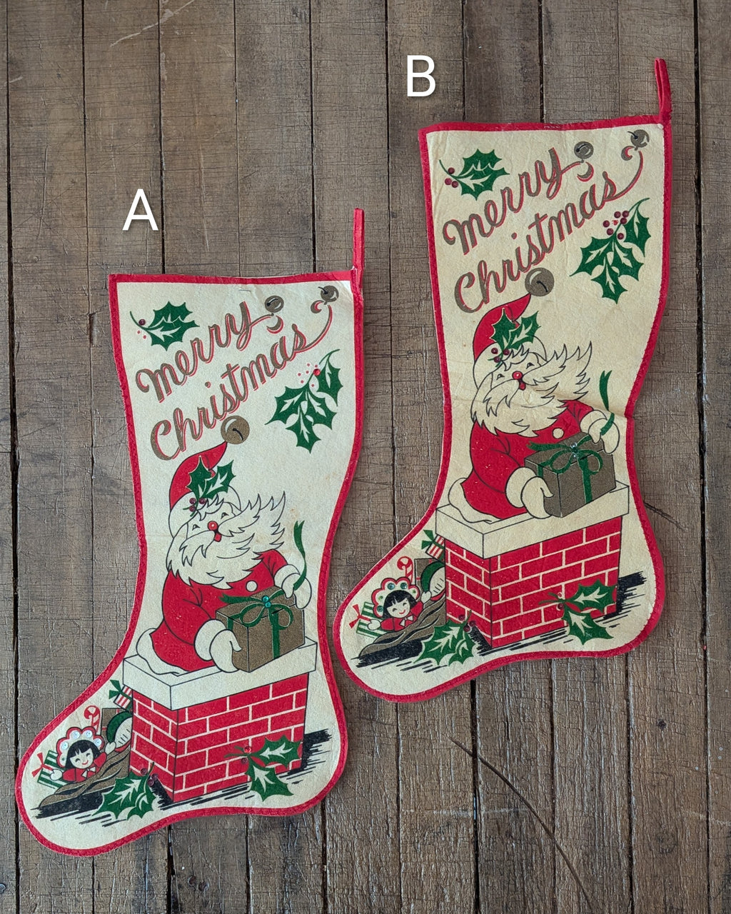 CHOICE Vintage Felt Christmas Stockings
