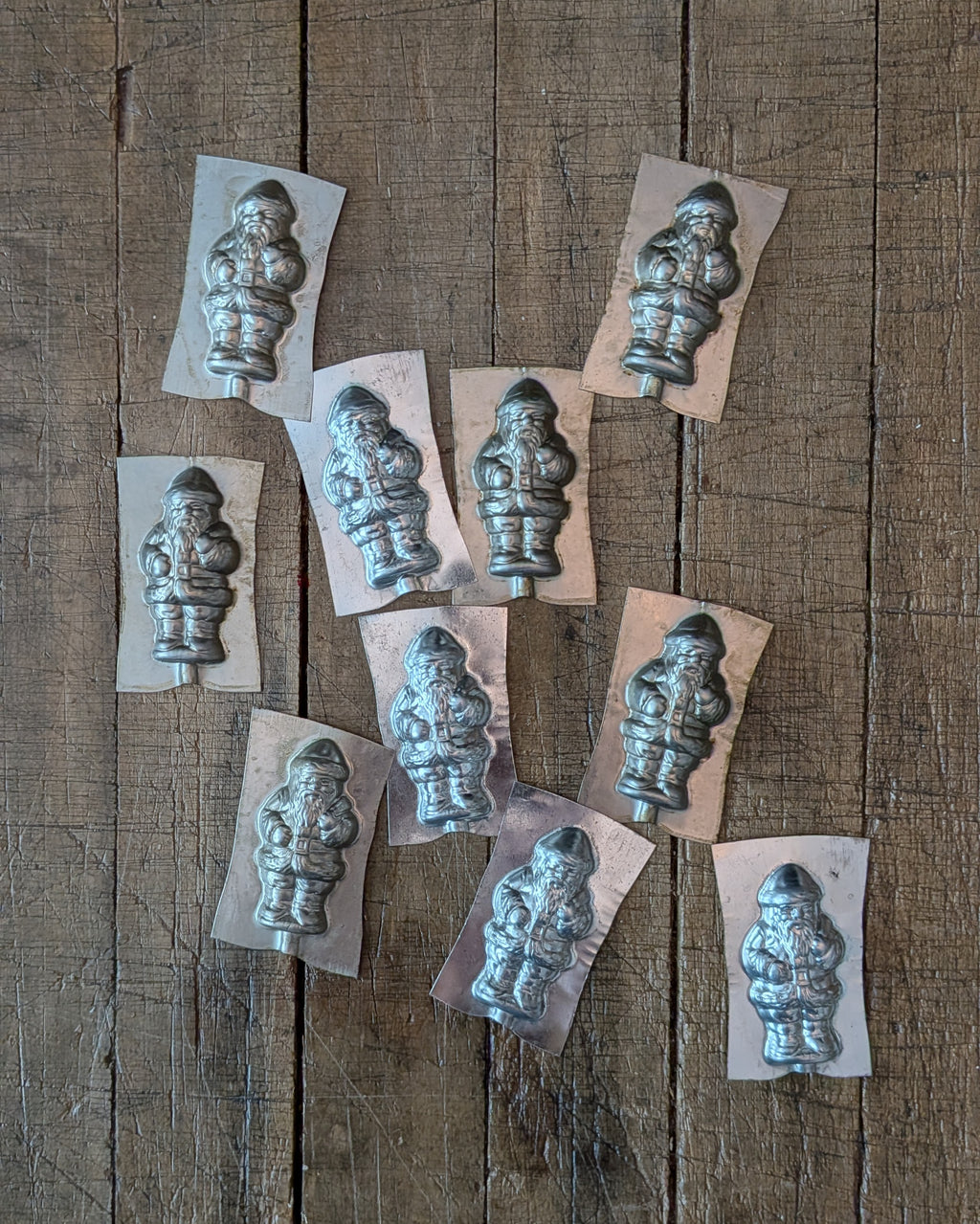 Small Vintage Metal Santa Chocolate Mold