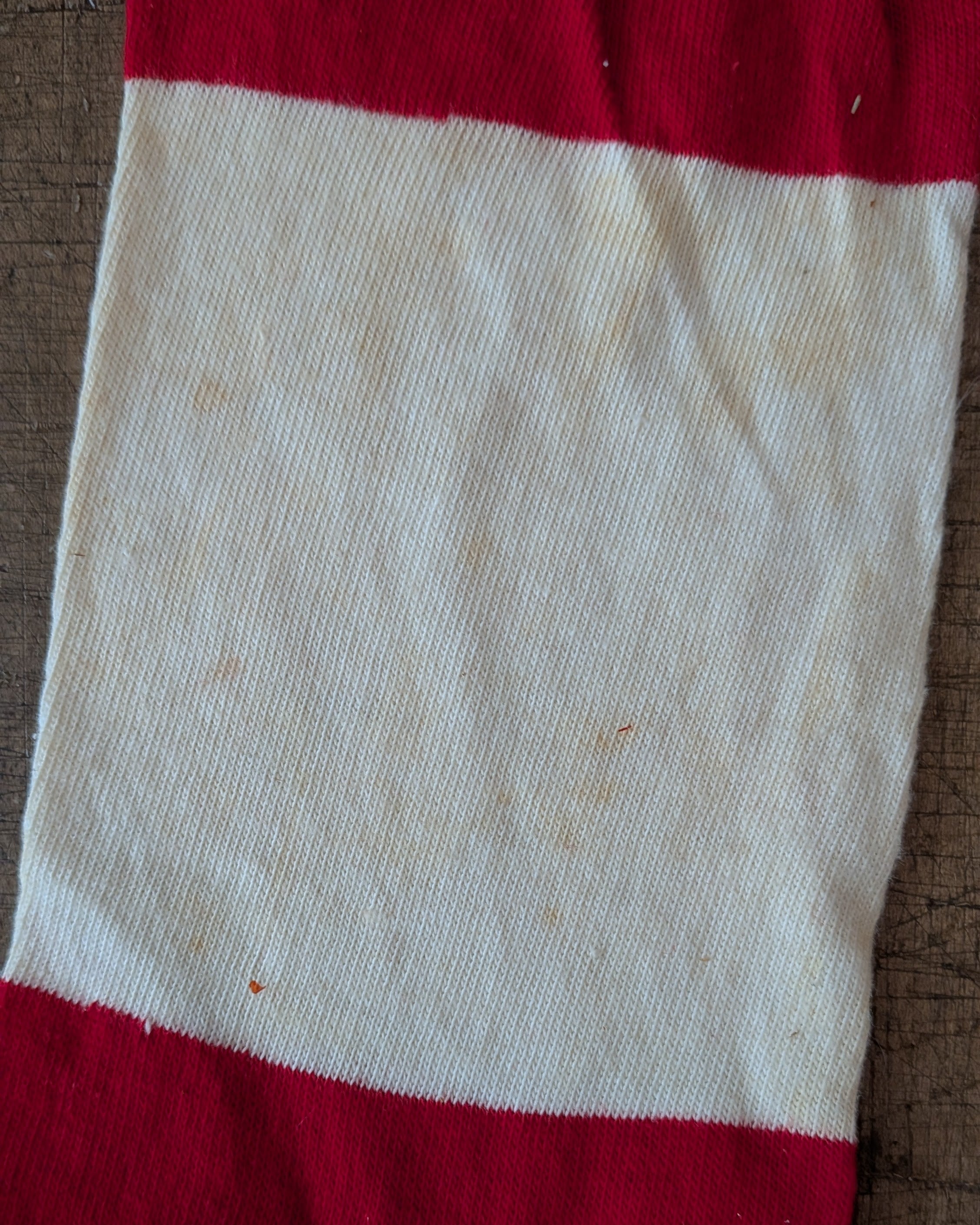Vintage Knit Stocking with Santa & Merry Christmas