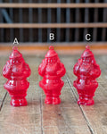 CHOICE of 3 Vintage Plastic Santa Candy Containers/Ornaments