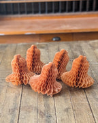 Set of 5 Small Vintage Doubl-Glo Honeycomb Bells