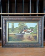 Original Wood Framed English Oil Painting c1890