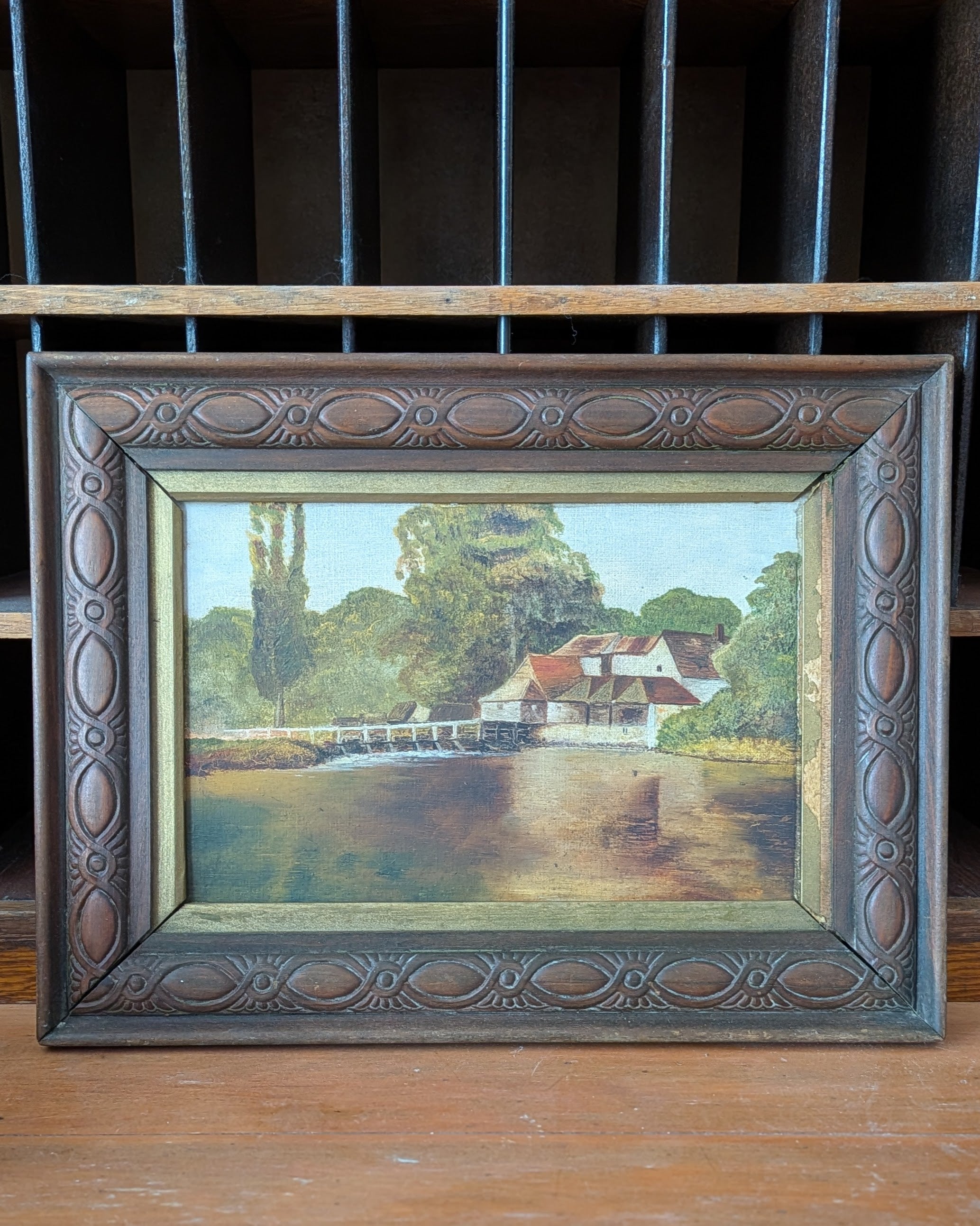 Original Wood Framed English Oil Painting c1890