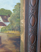 Original Wood Framed English Oil Painting c1890