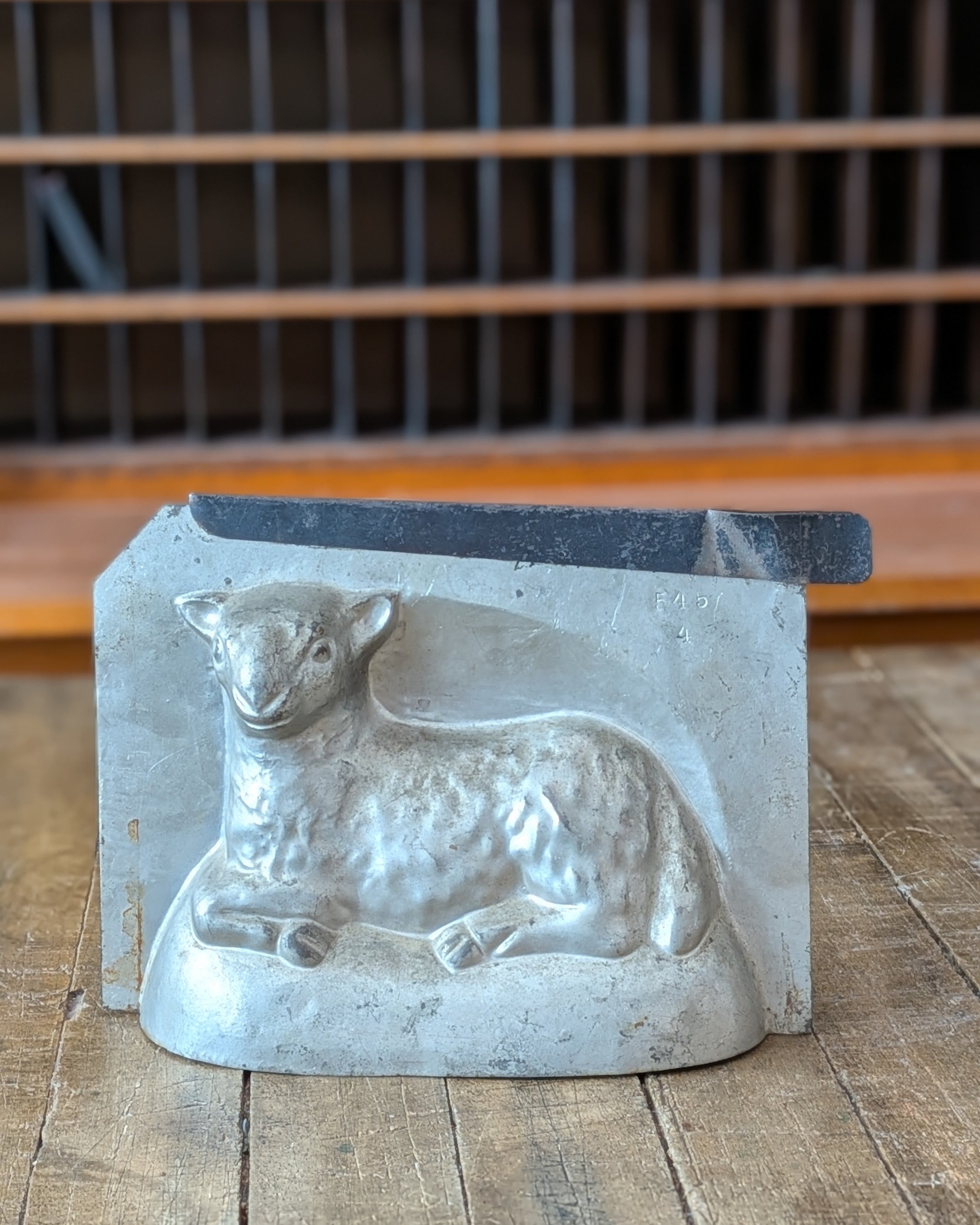 Vintage Metal Lamb Chocolate Mold