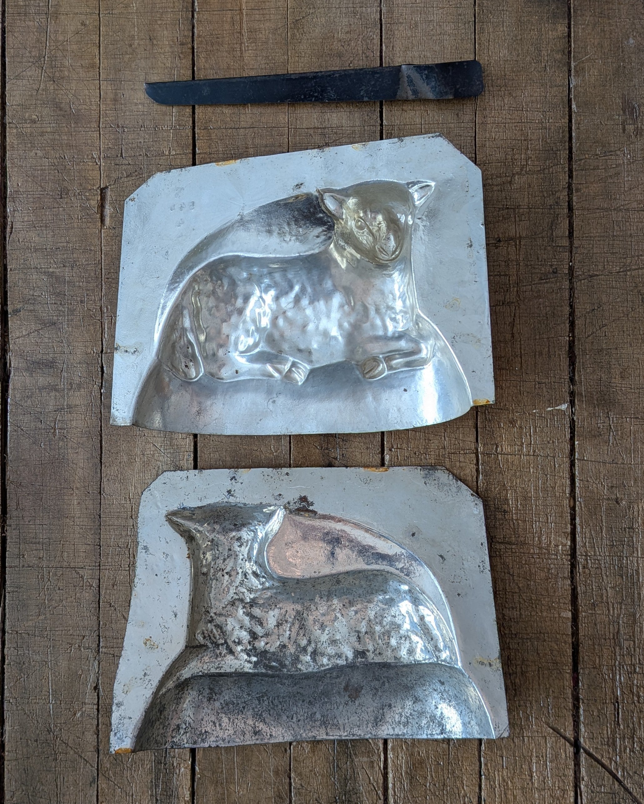 Vintage Metal Lamb Chocolate Mold