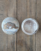 19th Century English Prattware Lidded Pot "The Snow Drift"