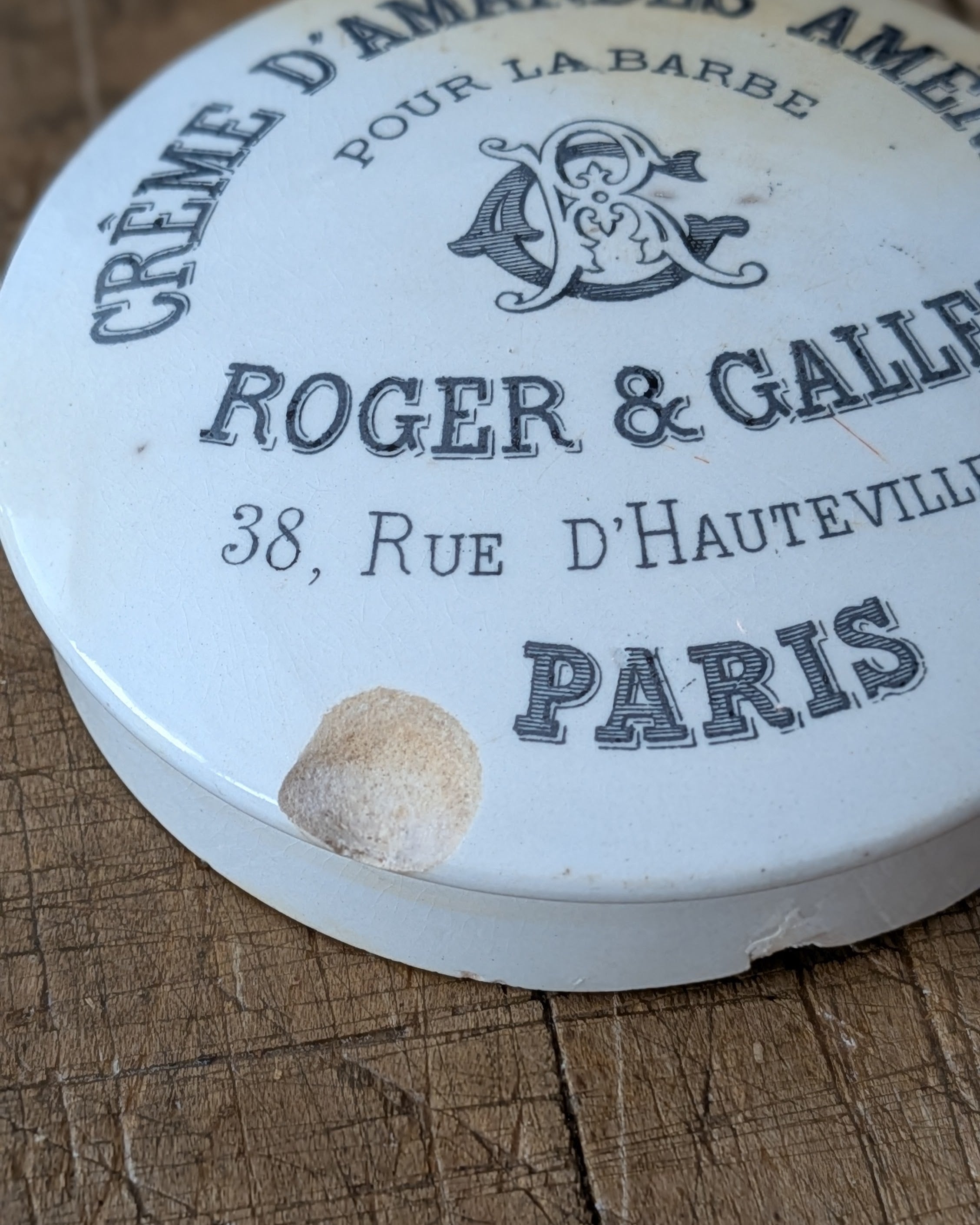 Roger & Gallet Shaving Cream Pot Paris