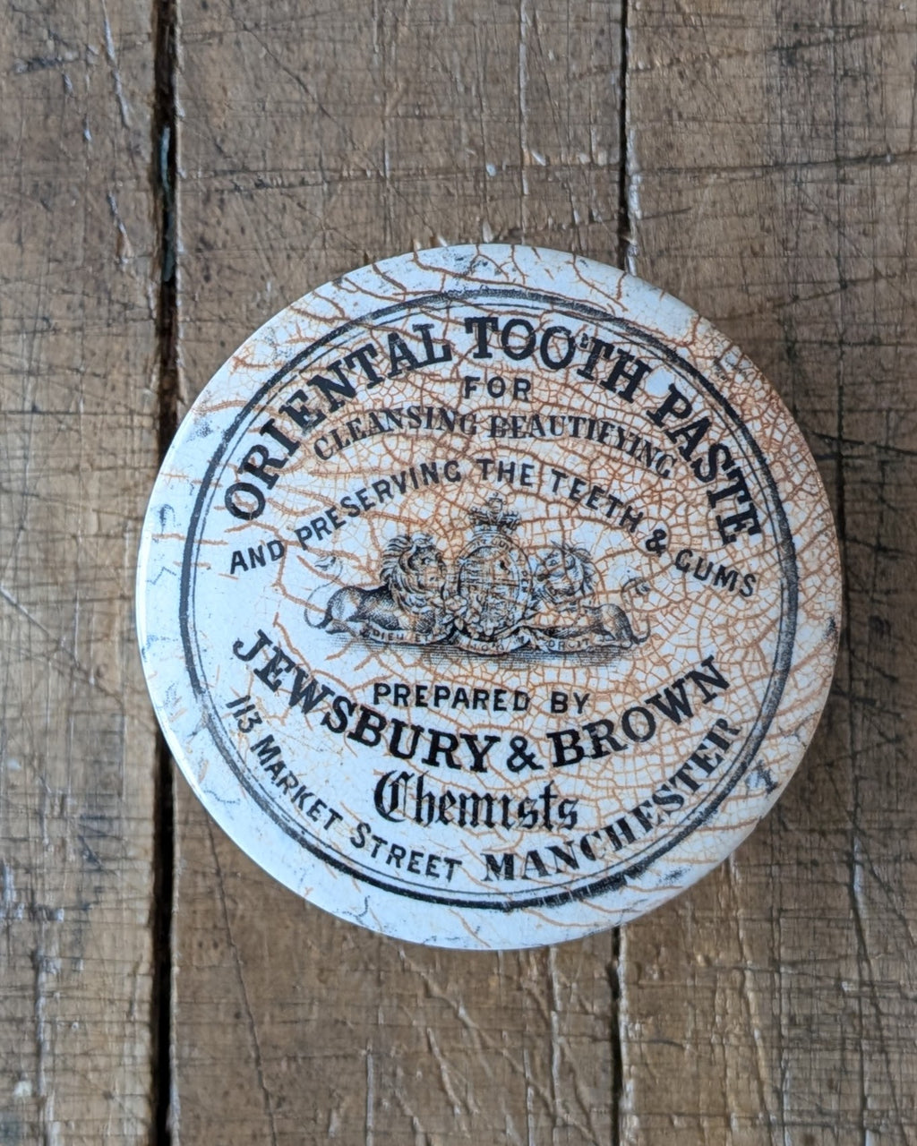 Jewsbury & Brown Oriental Toothpaste Lidded Pot, c1880-1900
