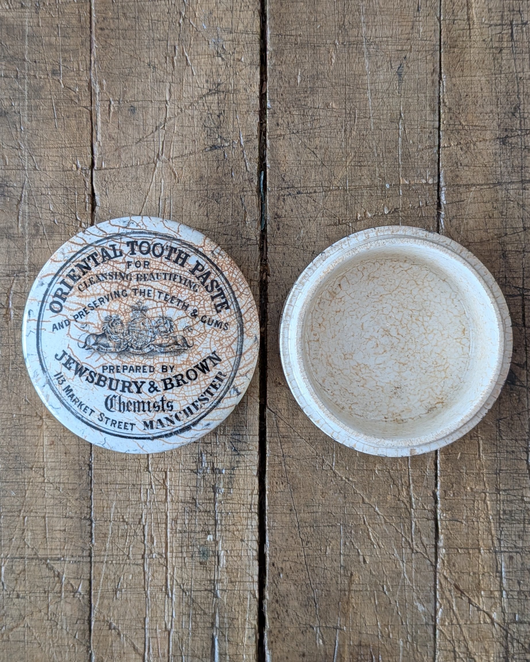 Jewsbury & Brown Oriental Toothpaste Lidded Pot, c1880-1900