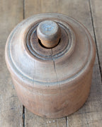 Large Antique Butter Mold with Flower Design