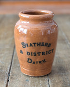 Rare Strathern & District Dairy Stoneware Cream Pot