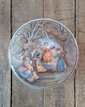 c1870 Prattware Lidded Pot 'The Swing'
