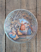 c1870 Prattware Lidded Pot 'The Swing'