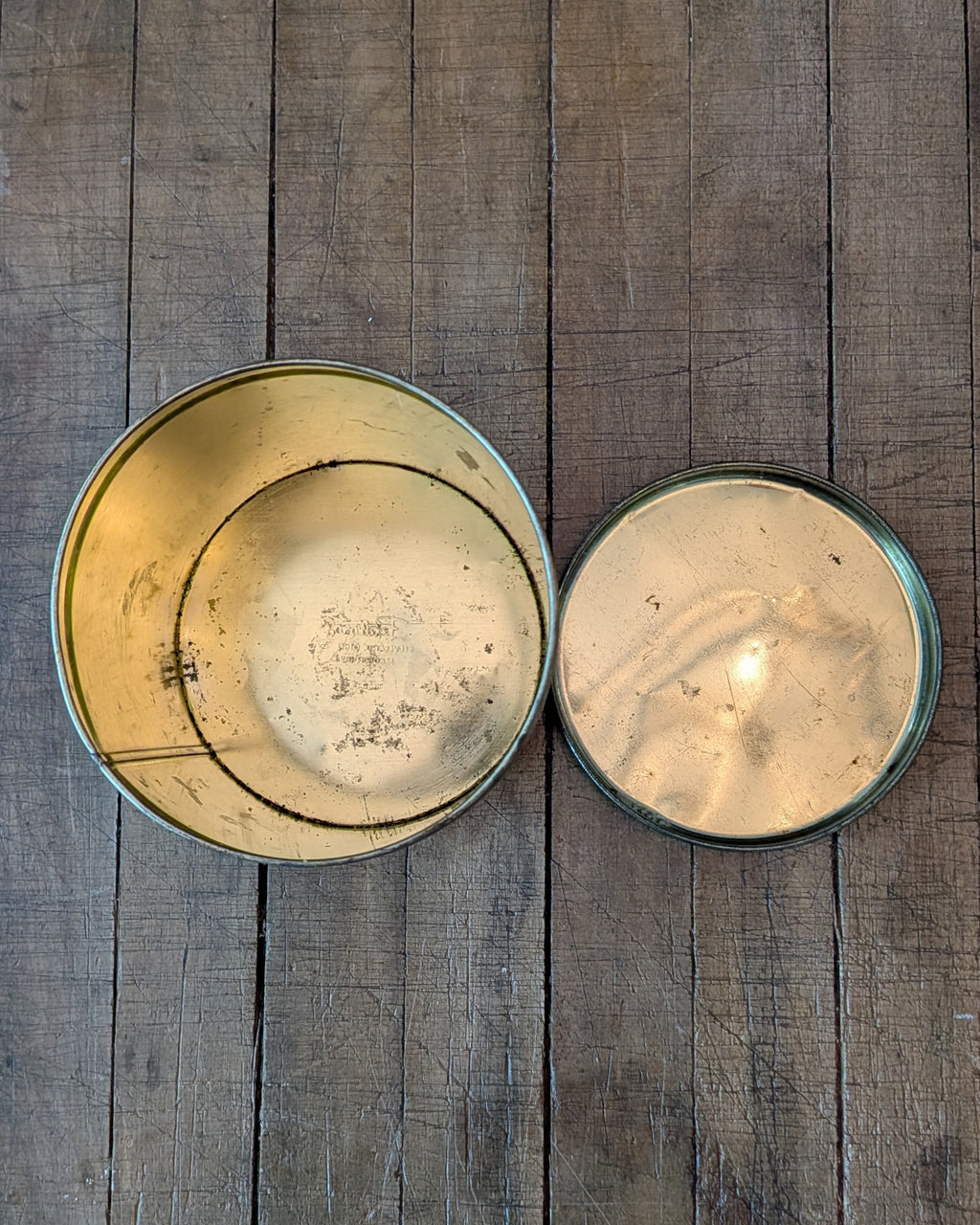 Two Vintage Ballonoff Tin Cannisters for Sugar & Tea