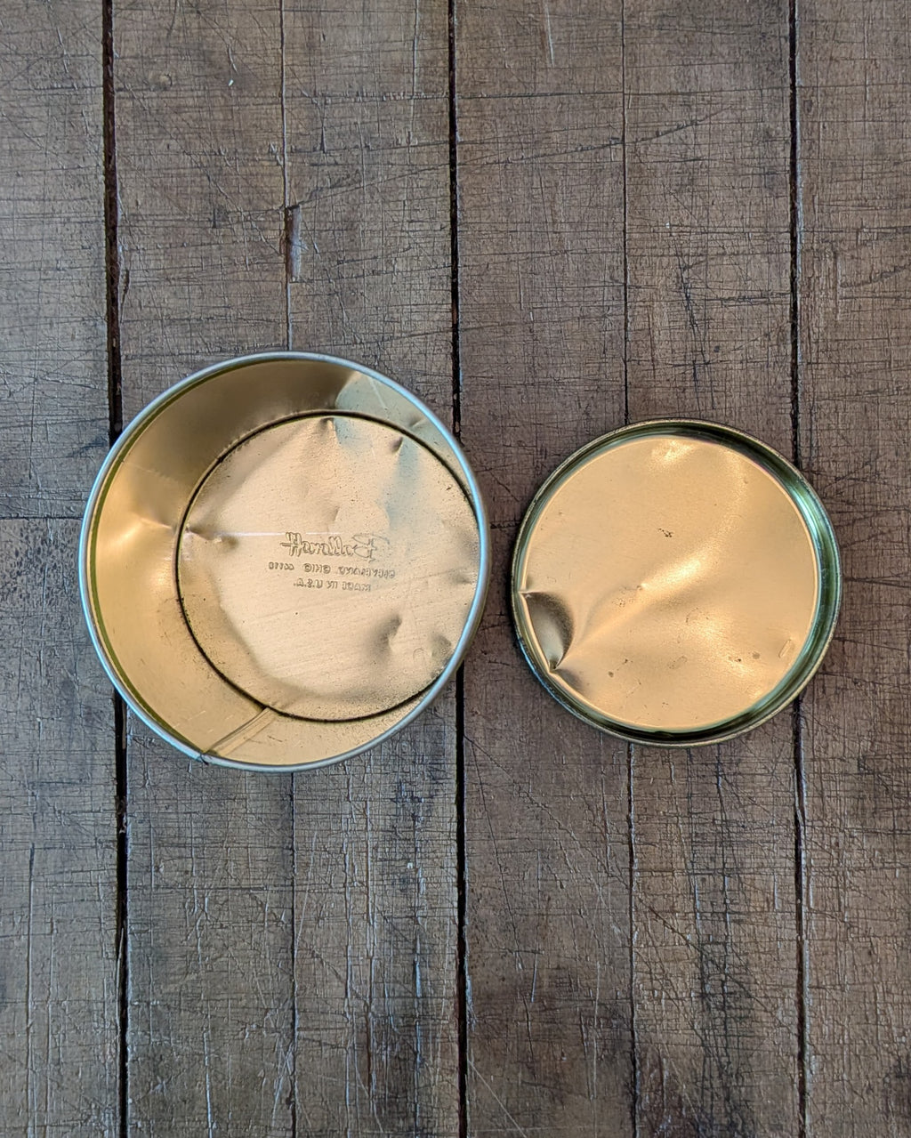 Two Vintage Ballonoff Tin Cannisters for Sugar & Tea