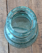 Everclean Bell-Shaped Aqua Glass Paste or Glue Pot