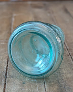 Everclean Bell-Shaped Aqua Glass Paste or Glue Pot