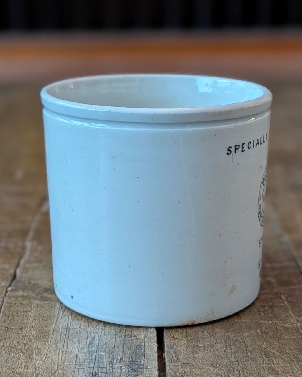 Victorian-era Ironstone Advertising Pot for Invalid Jelly