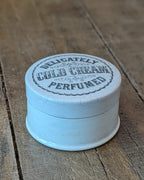 Victorian-era Ironstone Delicately Perfumed Cold Cream Lidded Advertising Pot