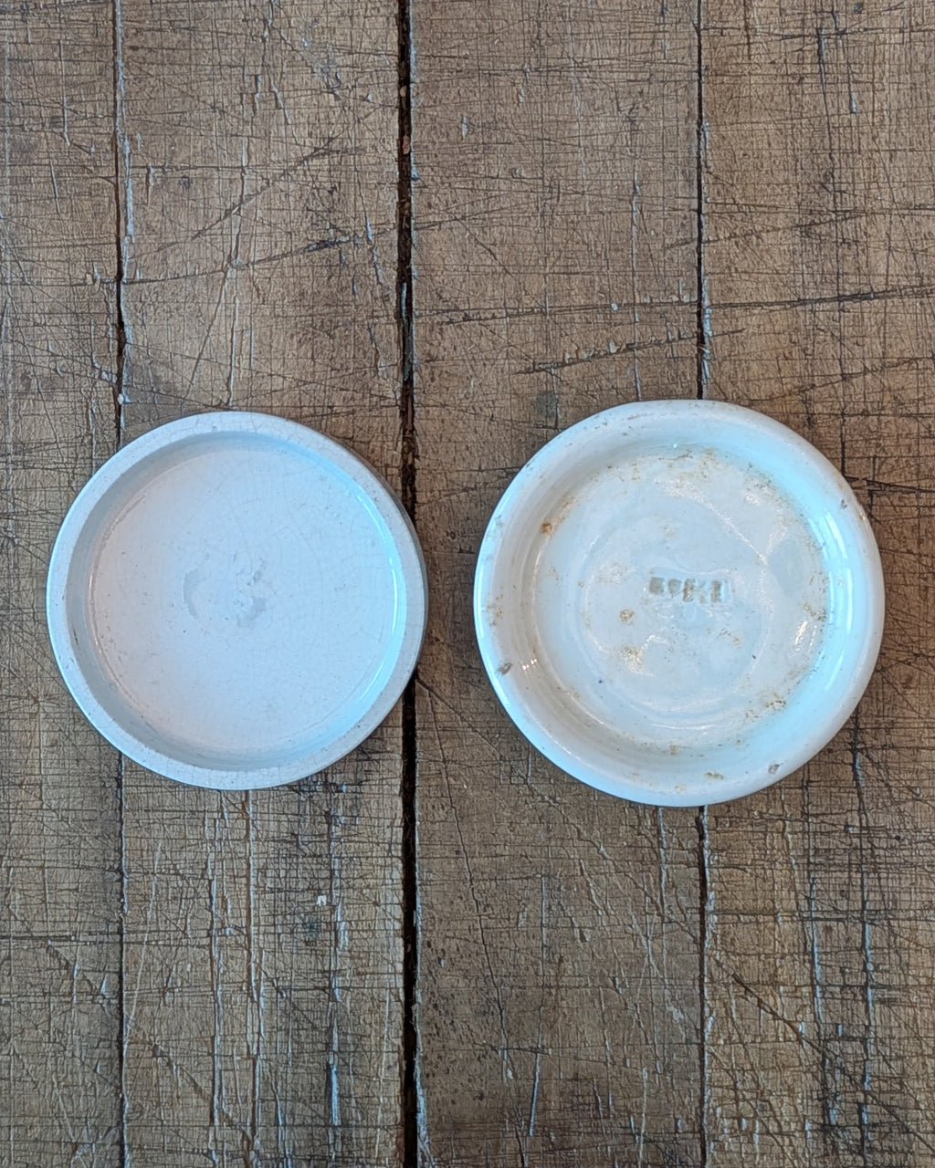 Victorian-era Ironstone Delicately Perfumed Cold Cream Lidded Advertising Pot
