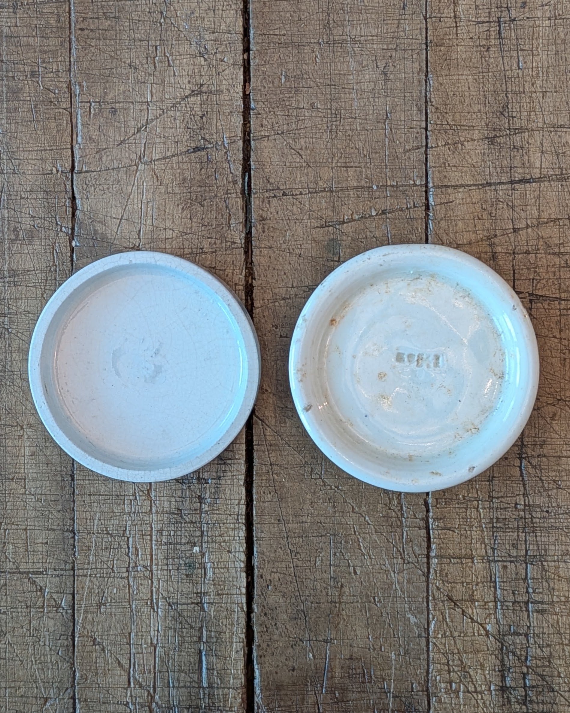 Victorian-era Ironstone Delicately Perfumed Cold Cream Lidded Advertising Pot