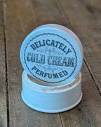 Victorian-era Ironstone Delicately Perfumed Cold Cream Lidded Advertising Pot