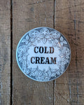 Victorian-era Ironstone Cold Cream Lidded Advertising Pot