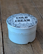 Victorian-era Ironstone Cold Cream Lidded Advertising Pot