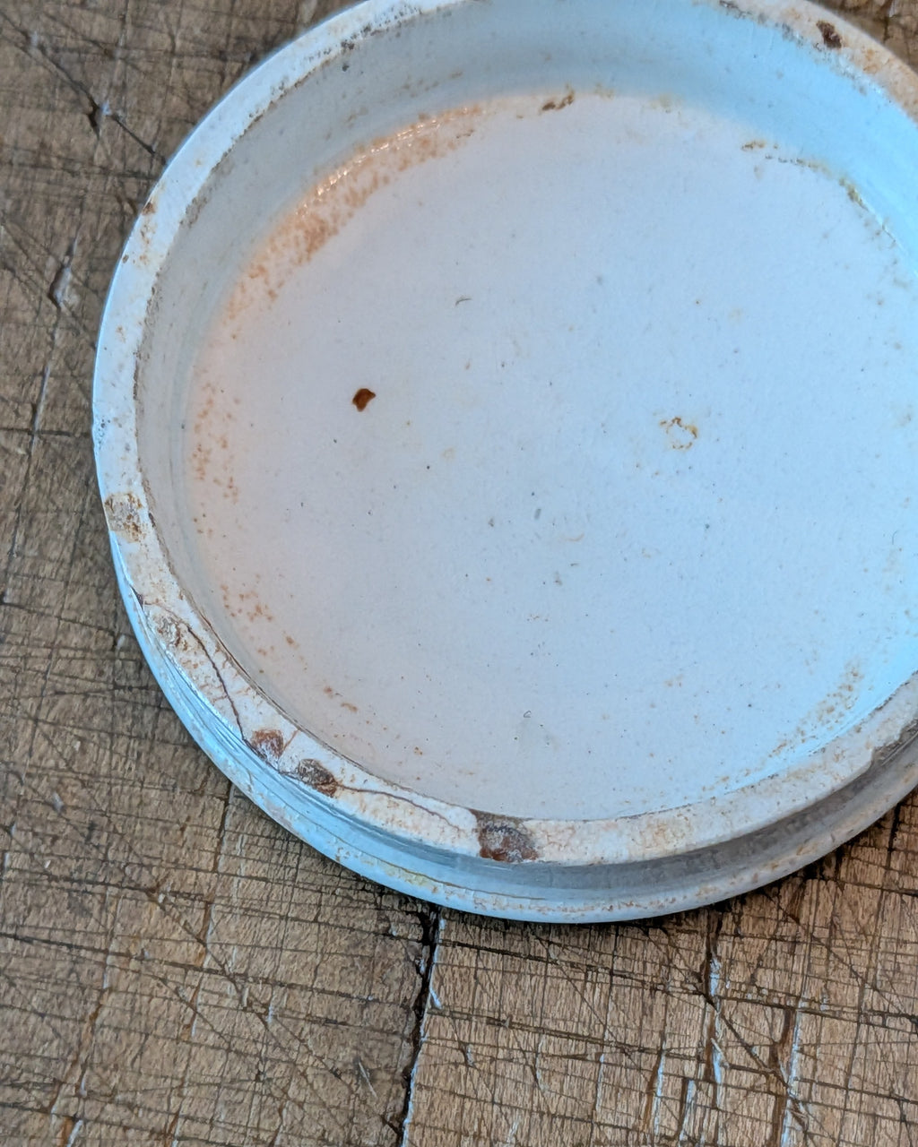 Victorian-era Ironstone Cold Cream Lidded Advertising Pot