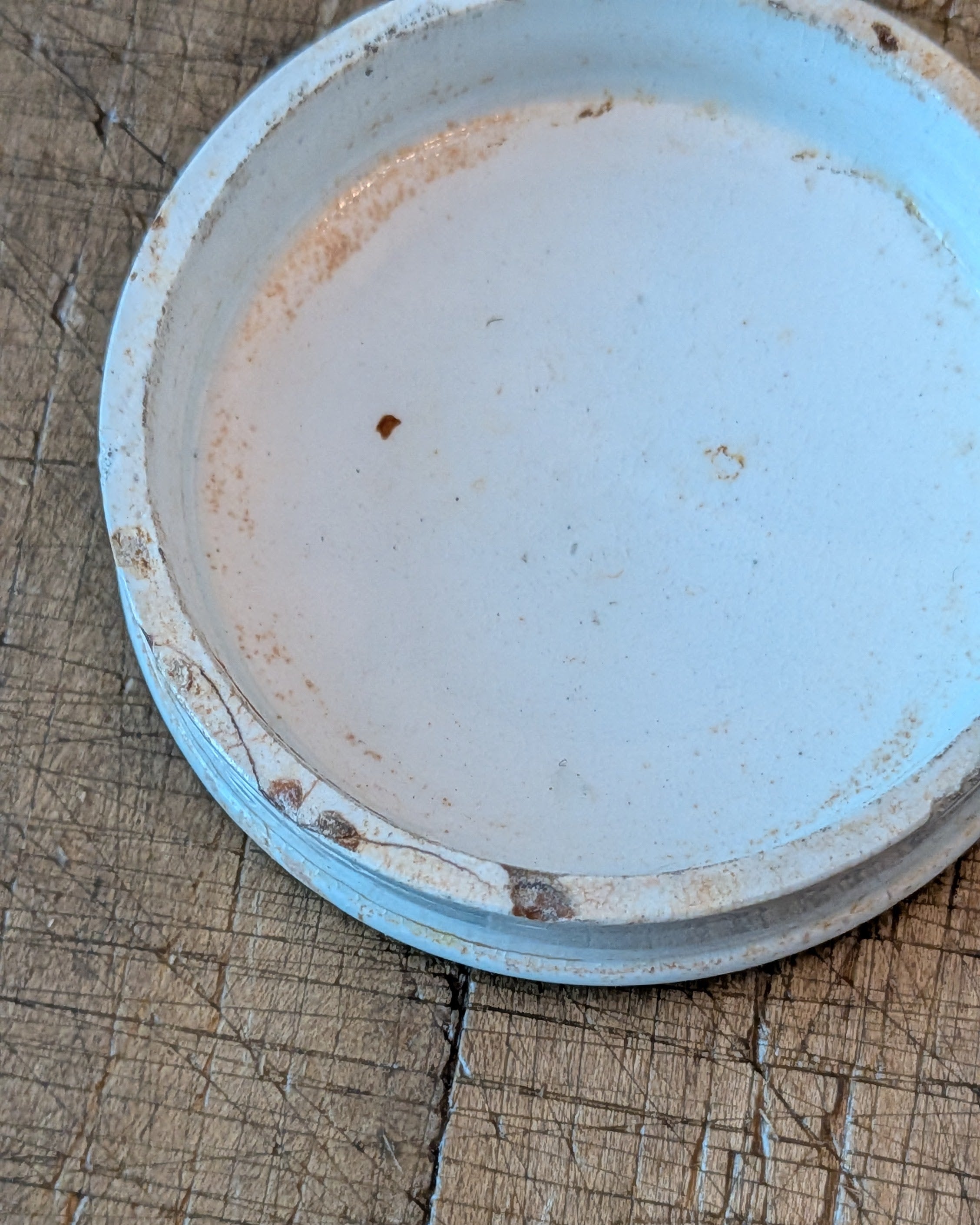 Victorian-era Ironstone Cold Cream Lidded Advertising Pot