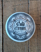 Victorian-era Ironstone Cold Cream Lidded Advertising Pot