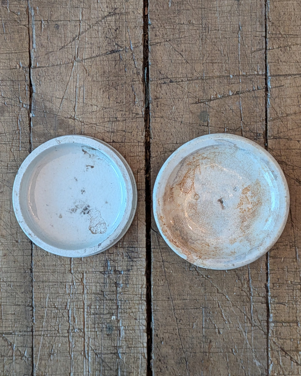 Victorian-era Ironstone Cold Cream Lidded Advertising Pot