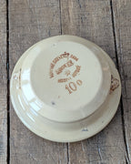 Antique Yellow Glazed Stoneware Caviar Pot with Lion Head Handles