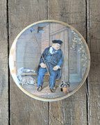 c1870 Prattware Lidded Pot 'On Guard'