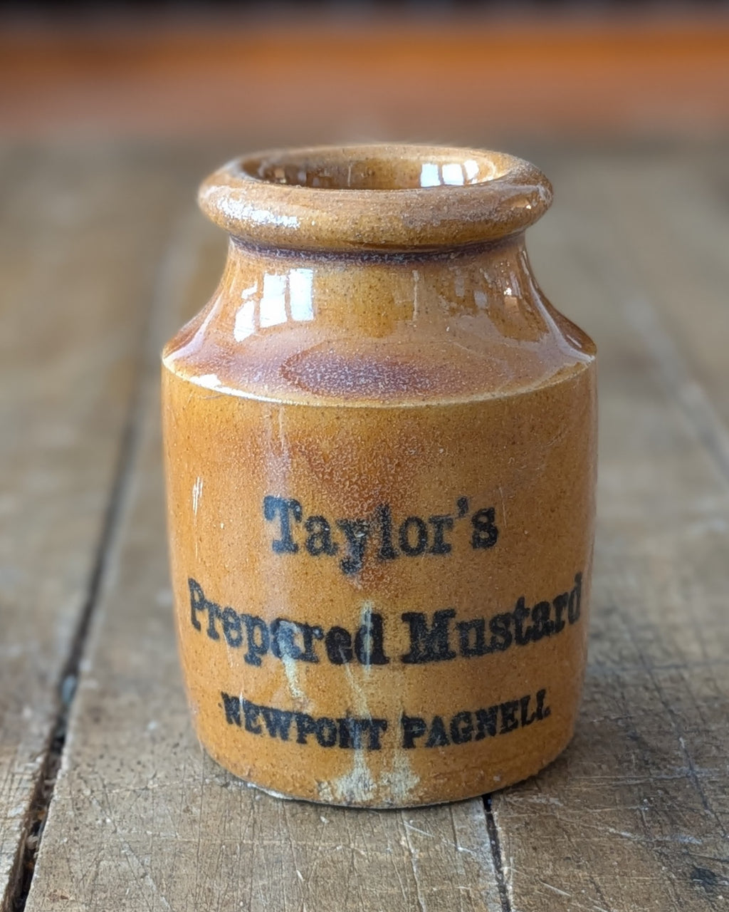 Stoneware Taylor's Prepared Mustard Jar, c1890