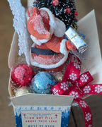 Vintage Kordite Freze Box Christmas Assemblage