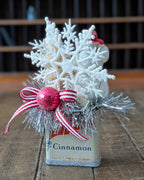 Vintage Handcrafted Cinnamon Spice Tin Assemblage