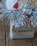 Vintage Handcrafted Cinnamon Spice Tin Assemblage