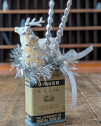 Handcrafted Vintage Ginger Spice Tin Christmas Assemblage