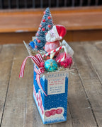 Handcrafted Vintage Kordite Freze Box Christmas Assemblage