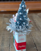 Handcrafted Vintage Paprika Spice Tin Christmas Assemblage