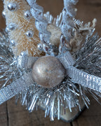 Handcrafted Vintage Mace Spice Tin Christmas Assemblage