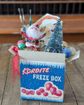 Handcrafted Vintage Kordite Freze Box Christmas Assemblage