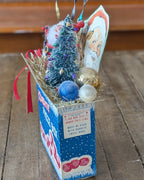 Handcrafted Vintage Kordite Freze Box Christmas Assemblage