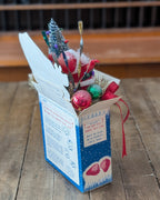 Handcrafted Vintage Kordite Freze Box Christmas Assemblage